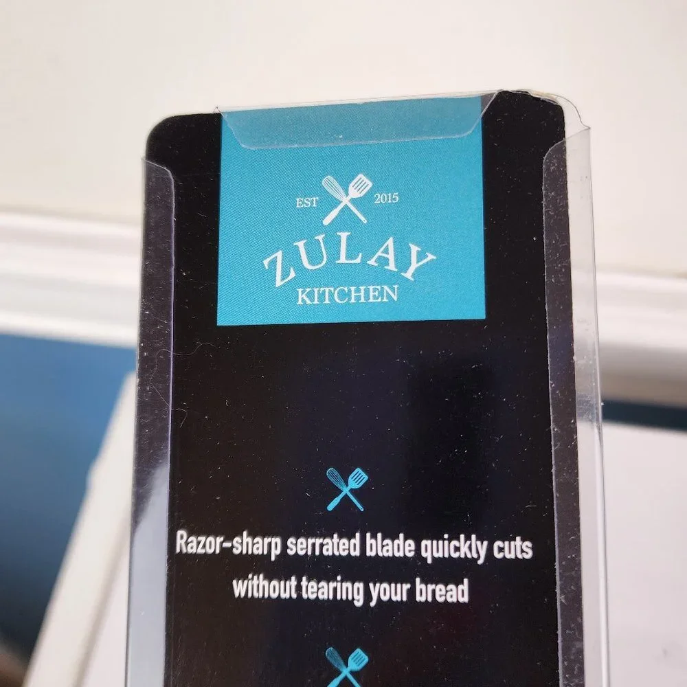 Zulay Kitchen Serrated Bread Knife NWT